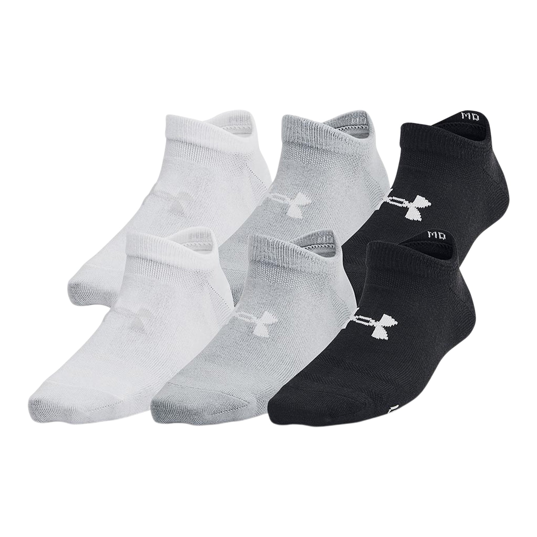 UA Essential 6 Pack No Show Socks