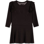 Stones Hearts Long Sleeve Ruffle Dress - Denny's