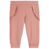 Drop Shoulder Ruffle Top & Ruffle Jogger Set - Denny's