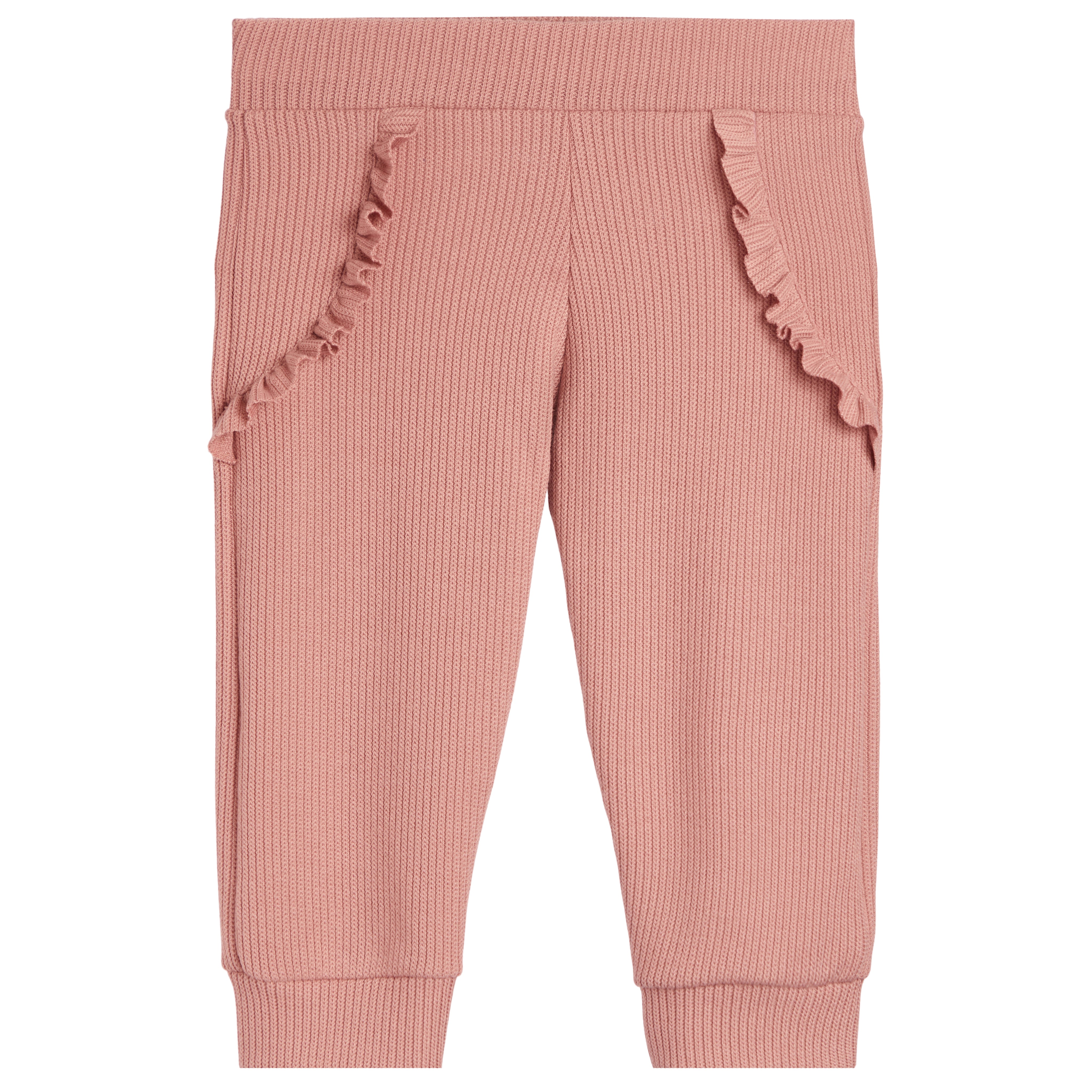 Drop Shoulder Ruffle Top & Ruffle Jogger Set - Denny's
