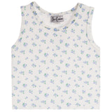 Blue Cable Floral Tank