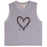 Tank WIth Black Drippy Heart