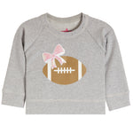 Glitter Bow Football Ruffle Sweatshirt - Denny's