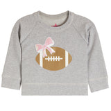Glitter Bow Football Ruffle Sweatshirt - Denny's