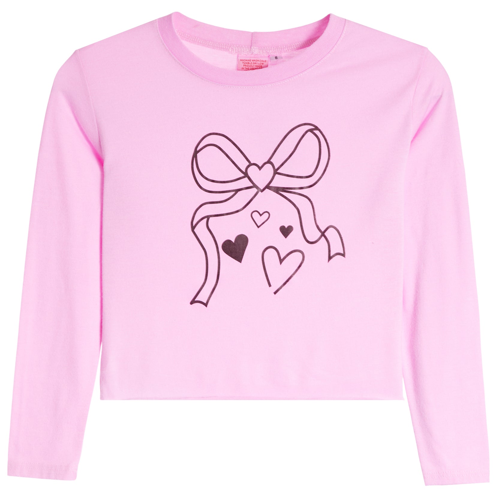 Black Bow Long Sleeve Shirt - Denny's