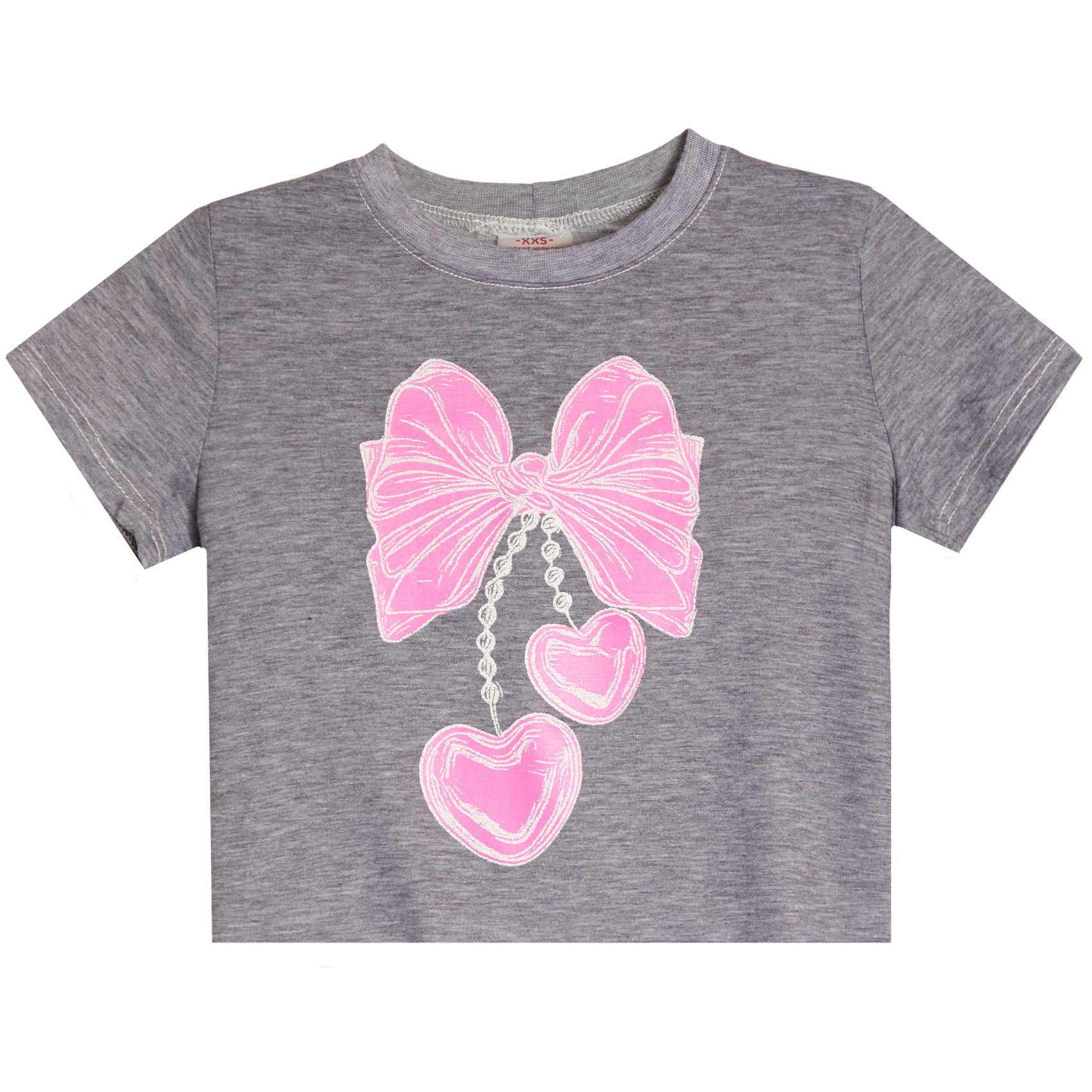 Bow Heart Necklace Tee - Denny's