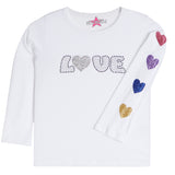 LOVE Glitter Hearts Tee - Denny's