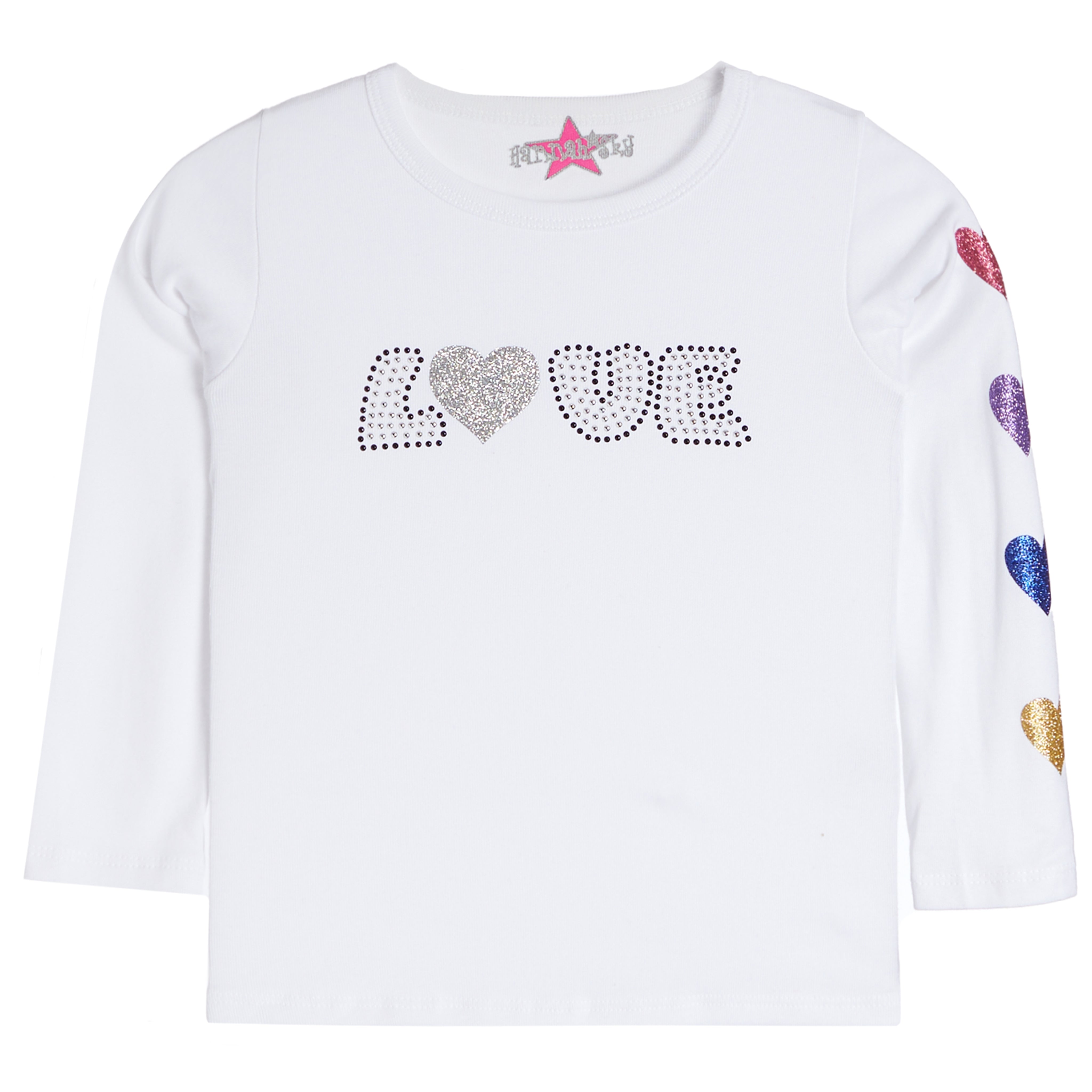 LOVE Glitter Hearts Tee - Denny's