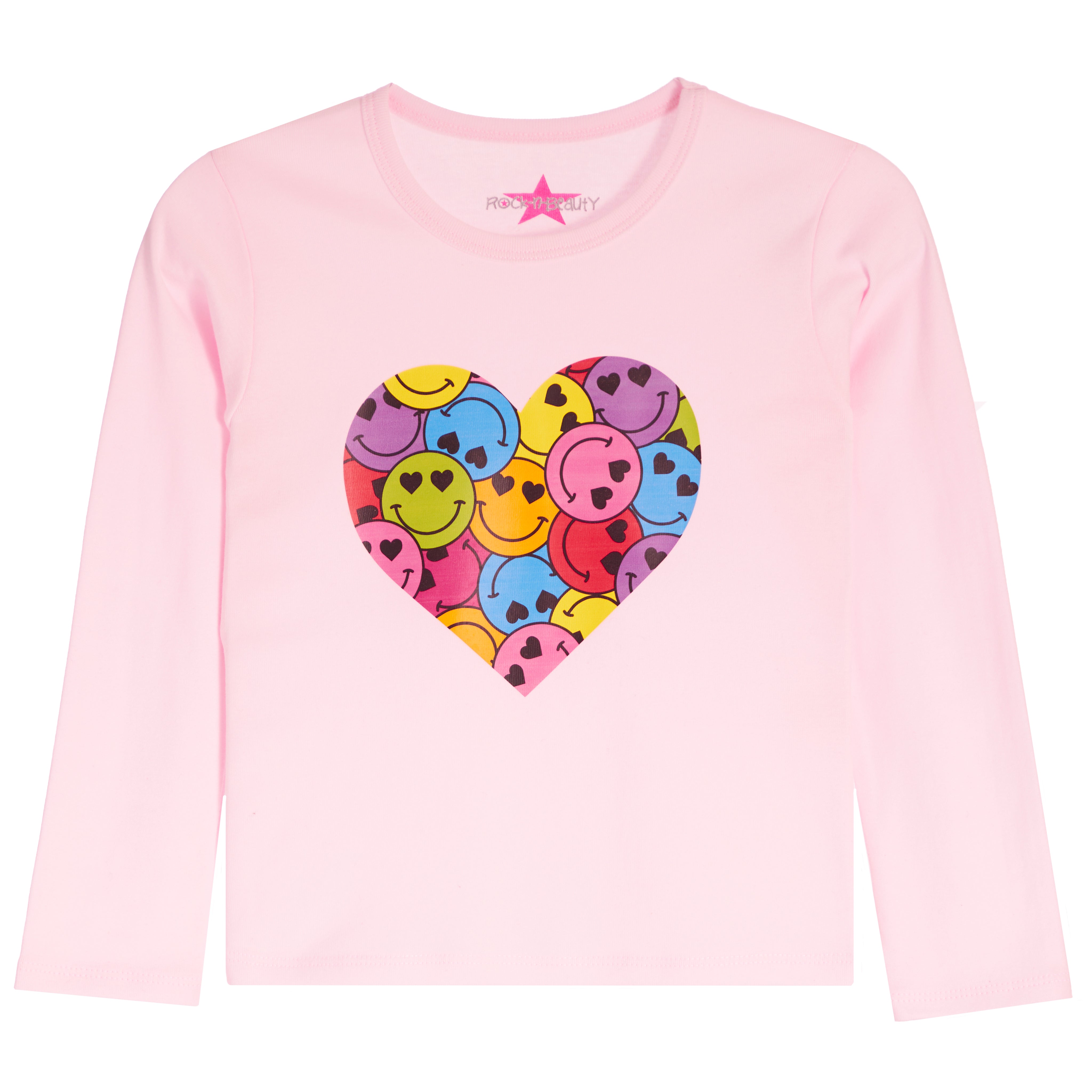 Multi Smiley Heart Long Sleeve Tee - Denny's