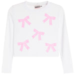 Allover Bows Long Sleeve Tee - Denny's