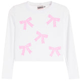 Allover Bows Long Sleeve Tee - Denny's