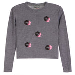 Tossed Lips Crop Tee - Denny's