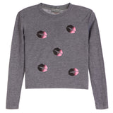 Tossed Lips Crop Tee - Denny's