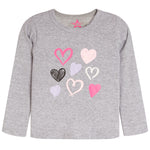 Multi Scribble Hearts LS Tee - Denny's