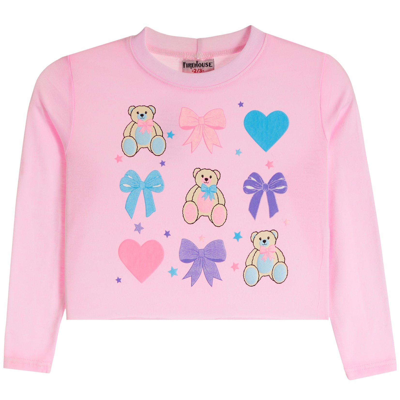 Bear Heart And Bows Long Sleeve Shirt - Denny's