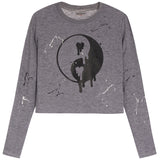 Long Sleeve Ying Yang With Splatter - Denny's