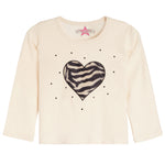 Zebra Stud Heart Tee - Denny's
