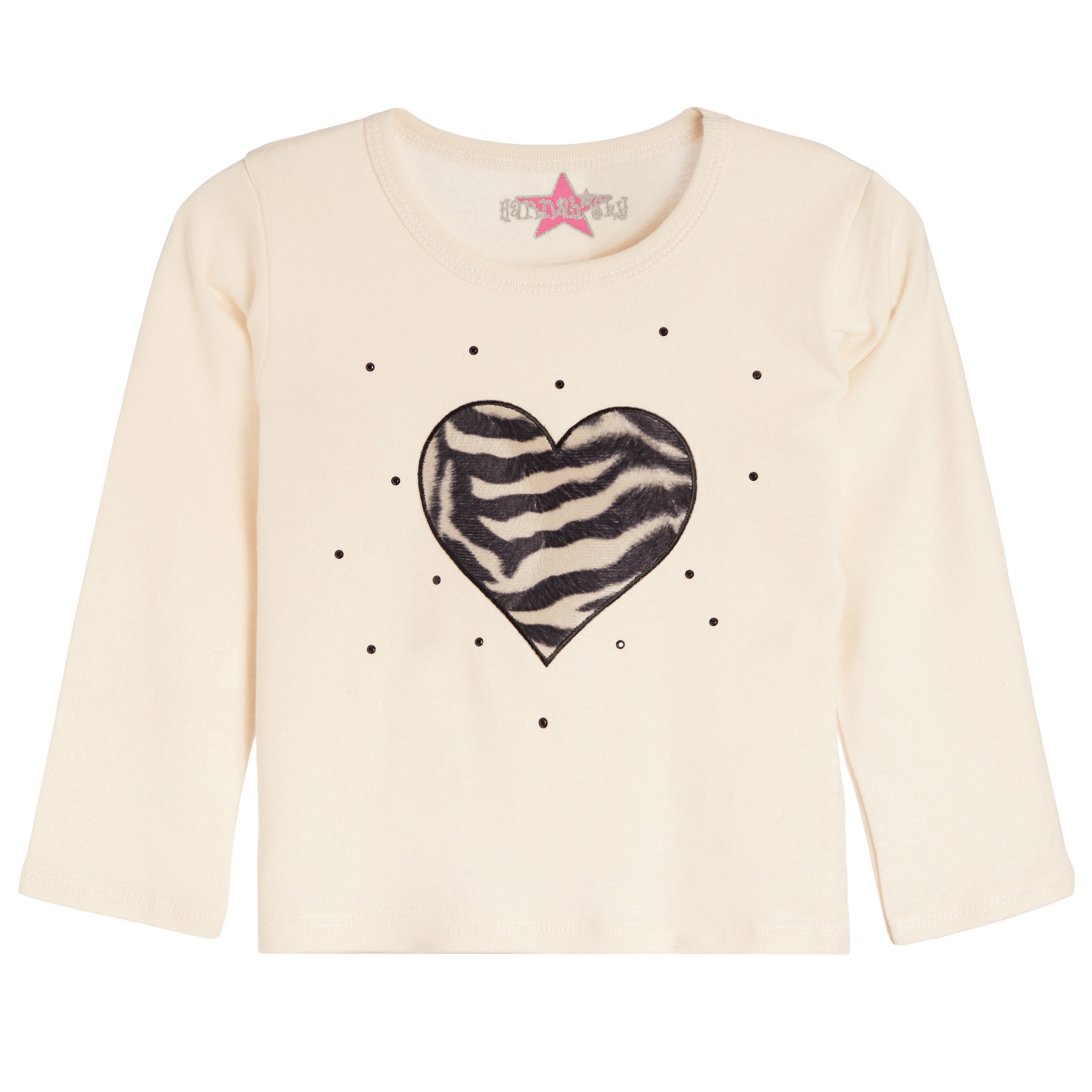 Zebra Stud Heart Tee - Denny's