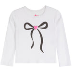 Long Sleeve With Black Bow And Pink Heart - Denny's
