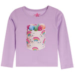 Long Sleeve Tee With Rainbow Cake - Denny's