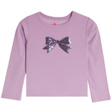Lavender Sequin Bow Long Sleeve Shirt - Denny's