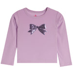 Long Sleeve With Lavender Sequin Bow - Denny's