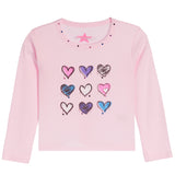 9 Scribble Hearts Long Sleeve Tee - Denny's