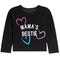 Mama`s Bestie Foil Hearts Long Sleeve Shirt - Denny's