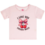 Short Sleeve Tee With I Love You Cherry Much - Denny's