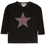 Pastel Leopard Star Long Sleeve Top - Denny's