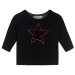 Glitter Velvet Star Long Sleeve Top - Denny's