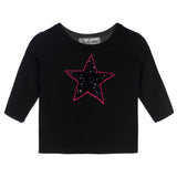 Glitter Velvet Star Long Sleeve Top - Denny's