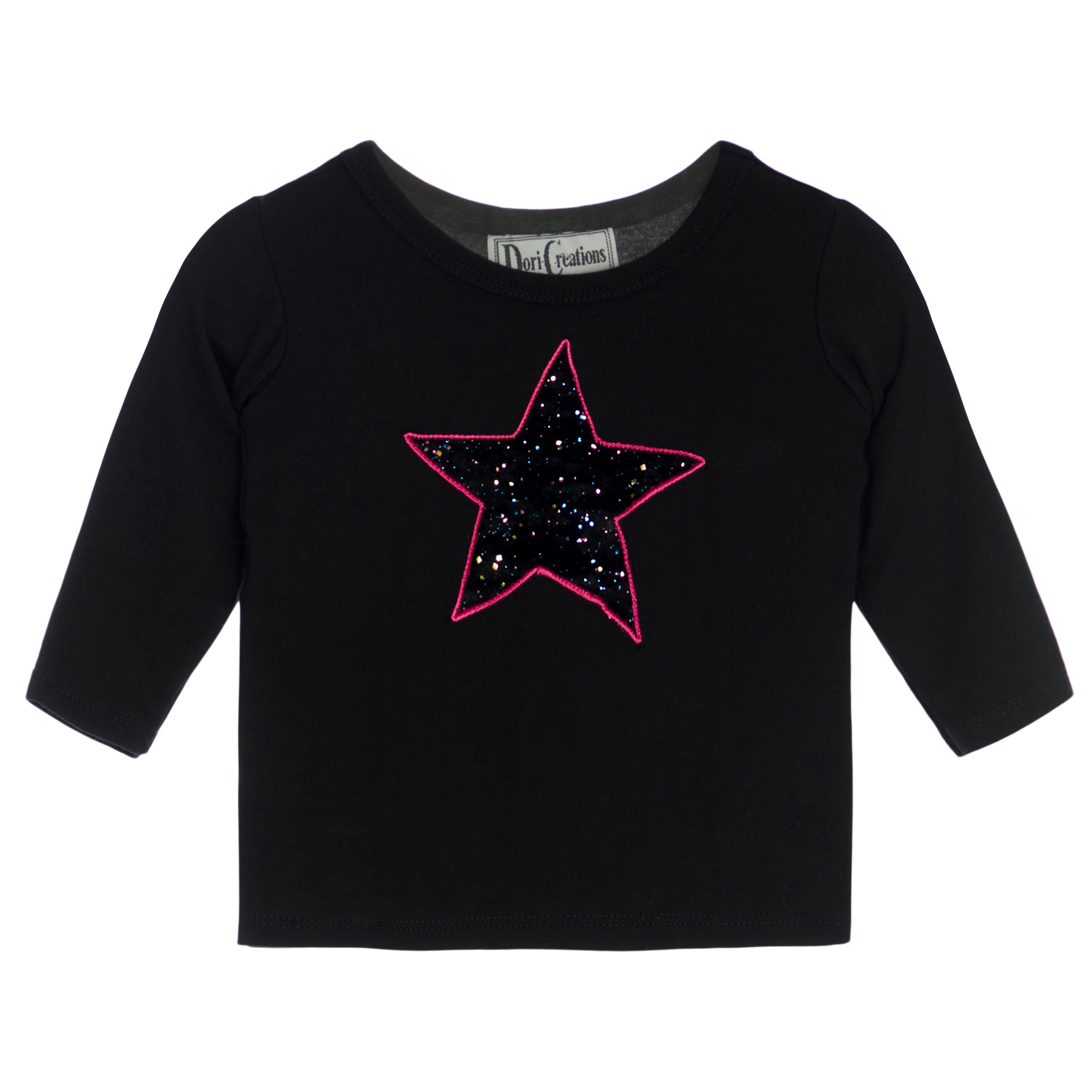 Glitter Velvet Star Long Sleeve Top - Denny's
