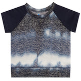 Short Sleeve Raglon Tie Dye Sweatshirt