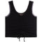Lace Trim Tie Front Crop Tank - Denny's