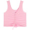 Lace Trim Tie Front Crop Tank - Denny's