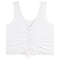 Lace Trim Tie Front Crop Tank - Denny's