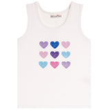 9 Metallic Hearts Rib Tank