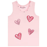 4 Graphic Hearts Rib Tank