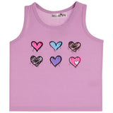 6 Multi Hearts Rib Tank