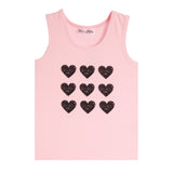 Rib Tank With 9 Black Heart