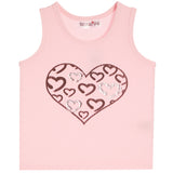 Rib Tank With Multi Black Hearts
