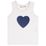 Denim Heart And Stones Rib Tank