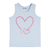 Ribbed Tank With Double Heart