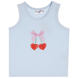 Gingham Cherry And Stones Rib Tank