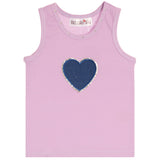 Glitter Heart Rib Tank