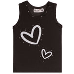 White Hearts And Stones Rib Tank - Denny's