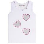 Heart & Pink Stones Rib Tank - Denny's