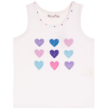 Rib Tank With Metallic Hearts