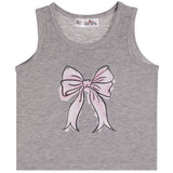 Pink Watercolor Bow Rib Tank
